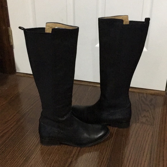 Frye Shoes - Frye Black Leather Molly Tall Riding Boots size 6